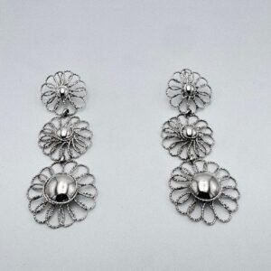 White Gold Panash Circular Earrings